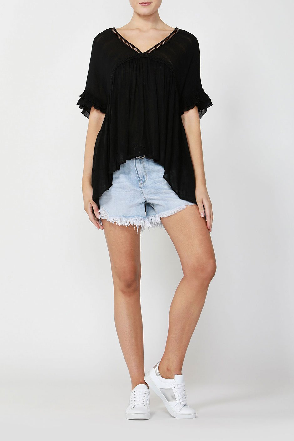 [TEST] Veronica Textured Vneck Blouse