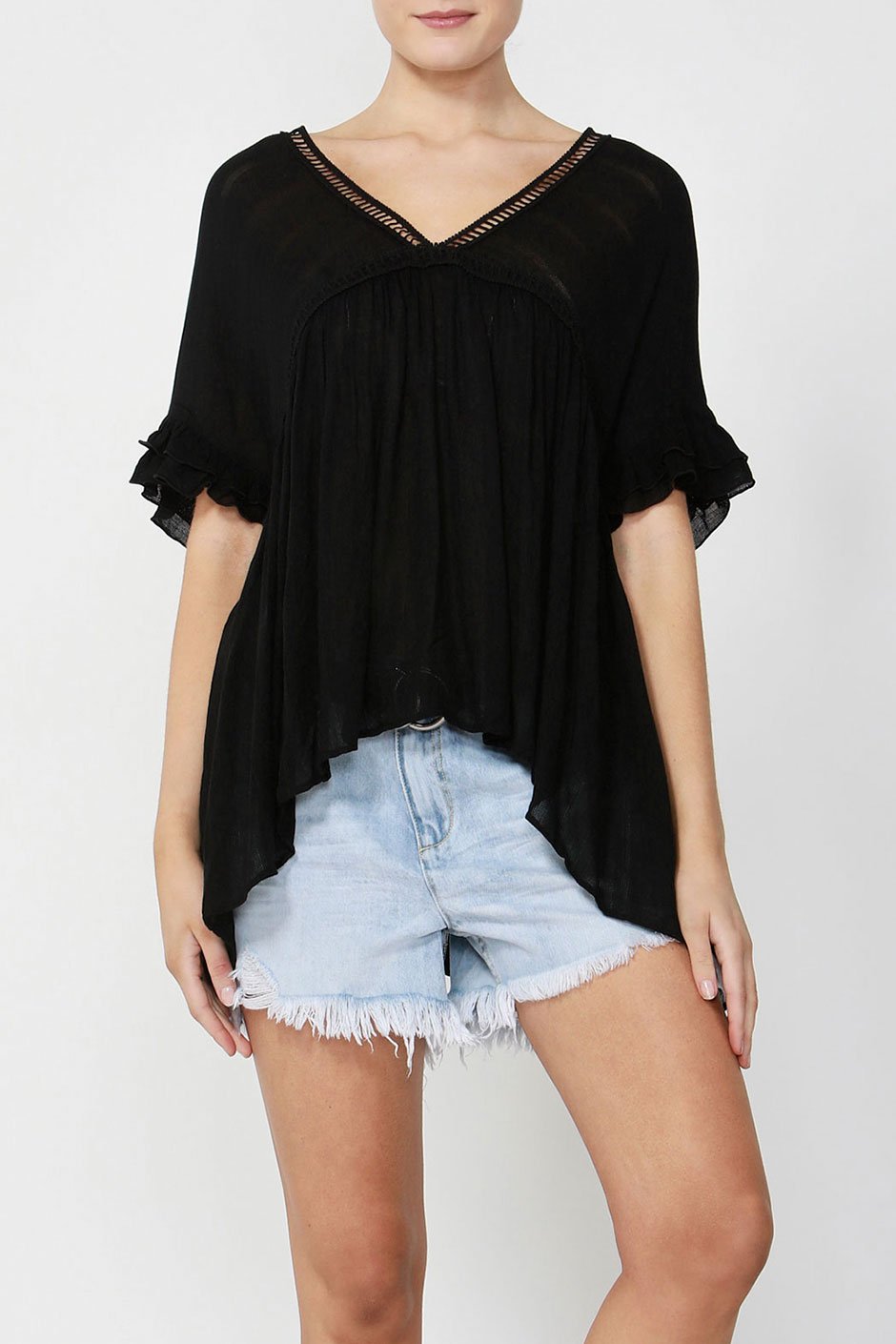 [TEST] Veronica Textured Vneck Blouse