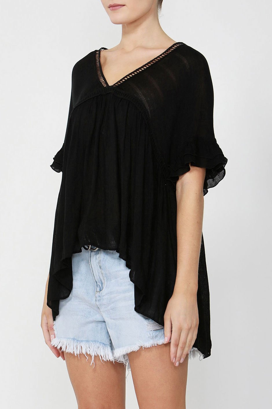 [TEST] Veronica Textured Vneck Blouse