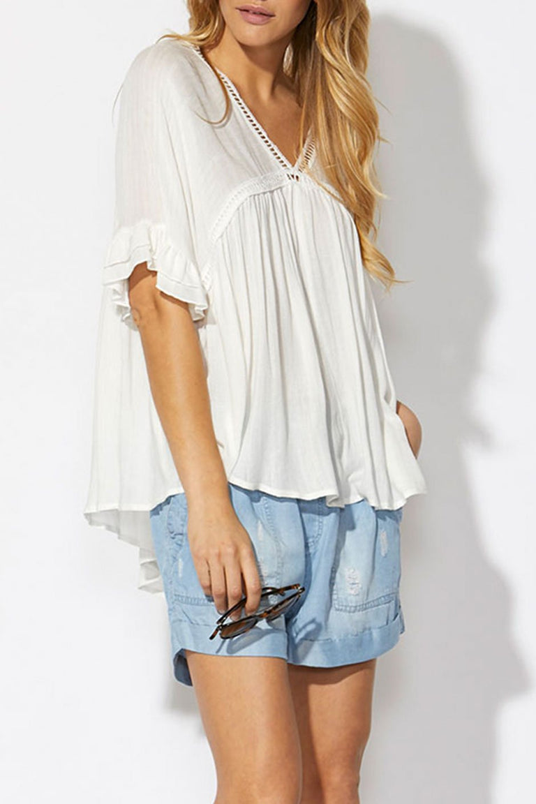 [TEST] Veronica Textured Vneck Blouse