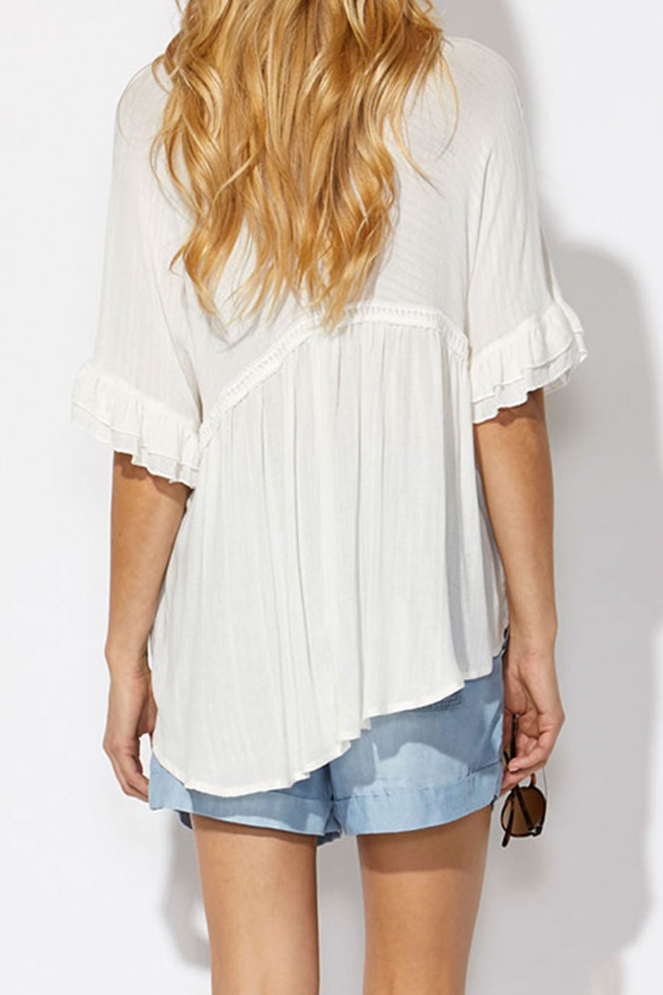 [TEST] Veronica Textured Vneck Blouse