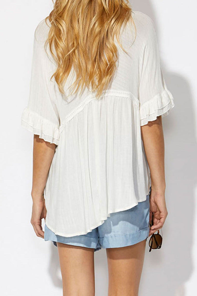 [TEST] Veronica Textured Vneck Blouse