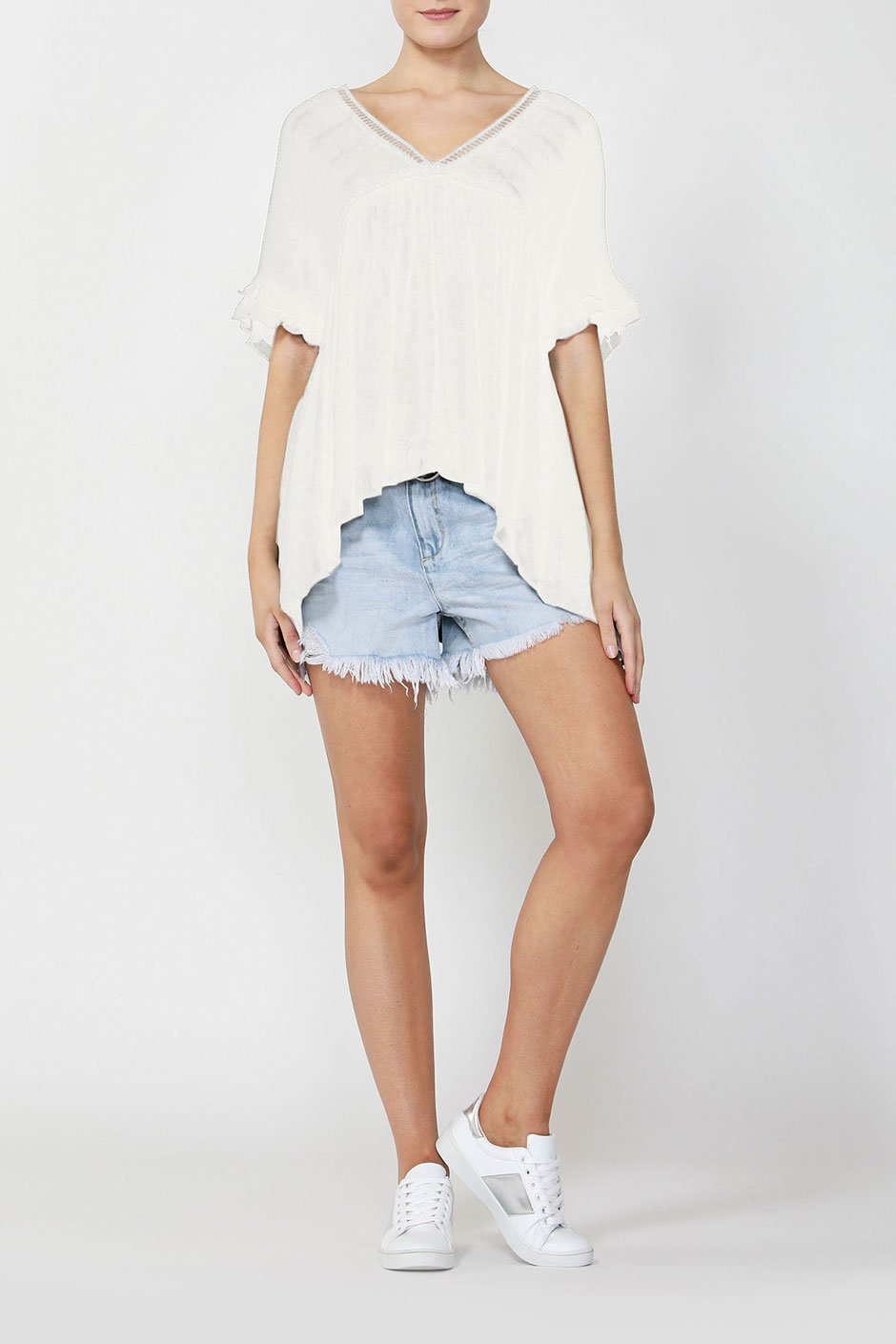 [TEST] Veronica Textured Vneck Blouse