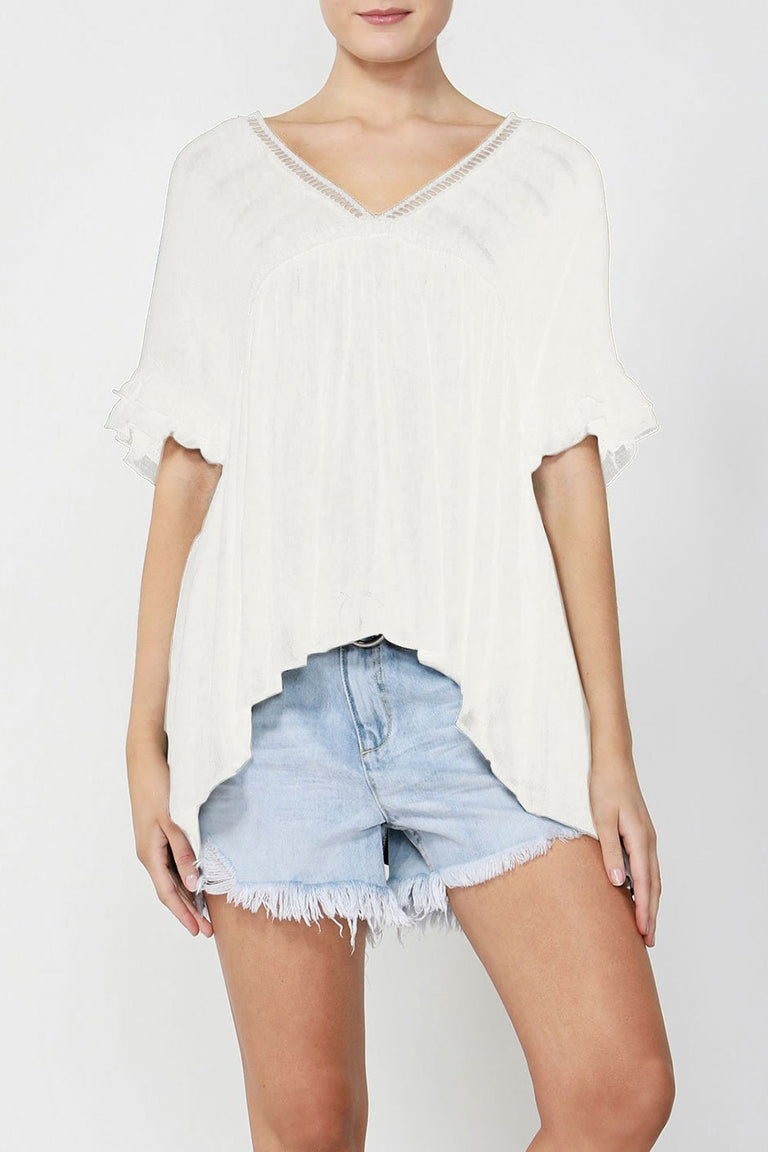 [TEST] Veronica Textured Vneck Blouse