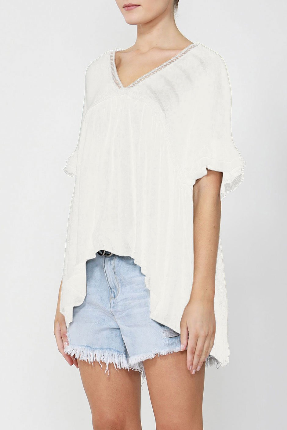 [TEST] Veronica Textured Vneck Blouse