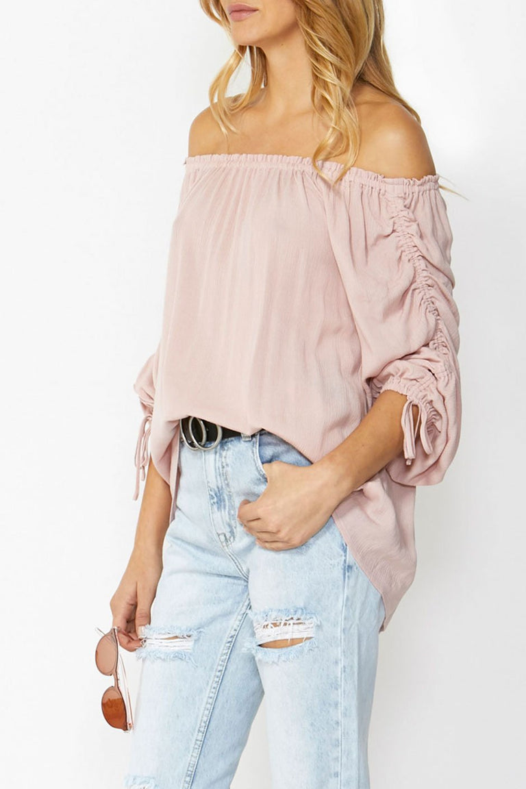 [TEST] Helena Ruched Off Shoulder Top