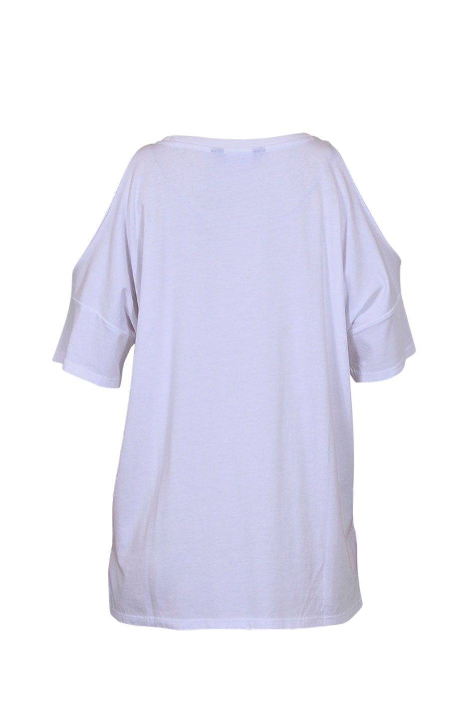 [TEST] Azaria Cut Shoulder Band Tee