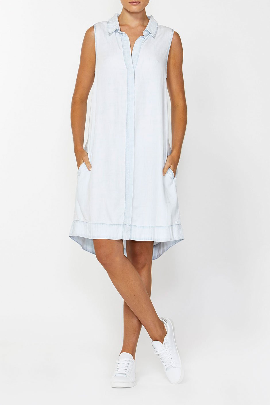 [TEST] Cameron Sleeveless Shirt Dress