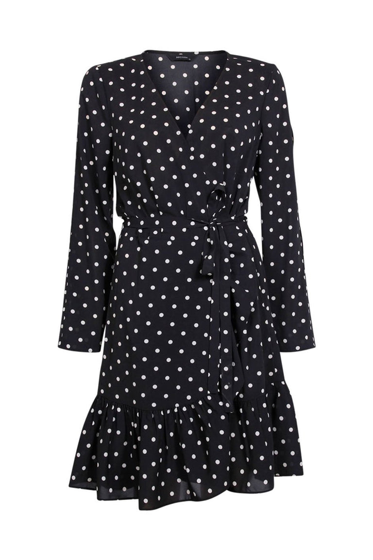 [TEST] Daria Mini Spot Wrap Dress