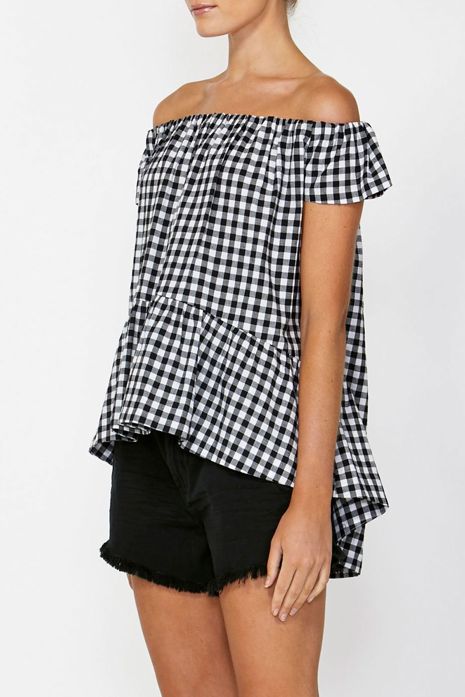 [TEST] Maisy Hi Low Off Shoulder Top