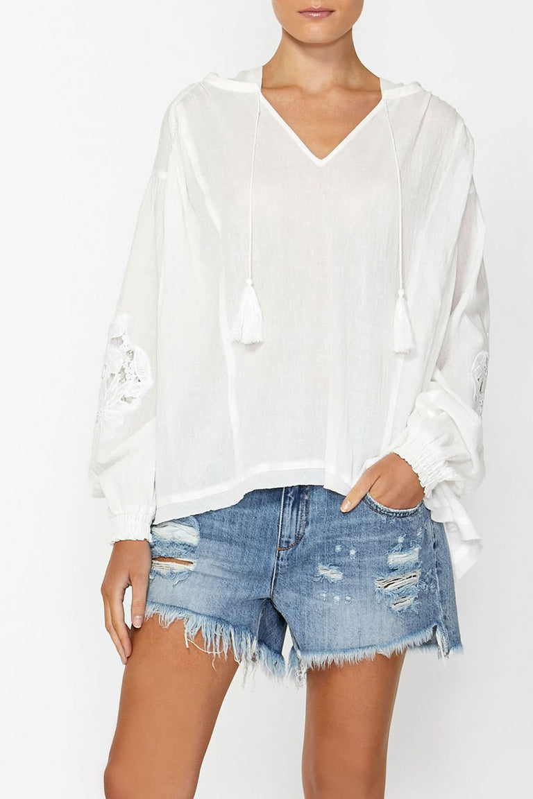 [TEST] Clarissa Hooded Applique Top