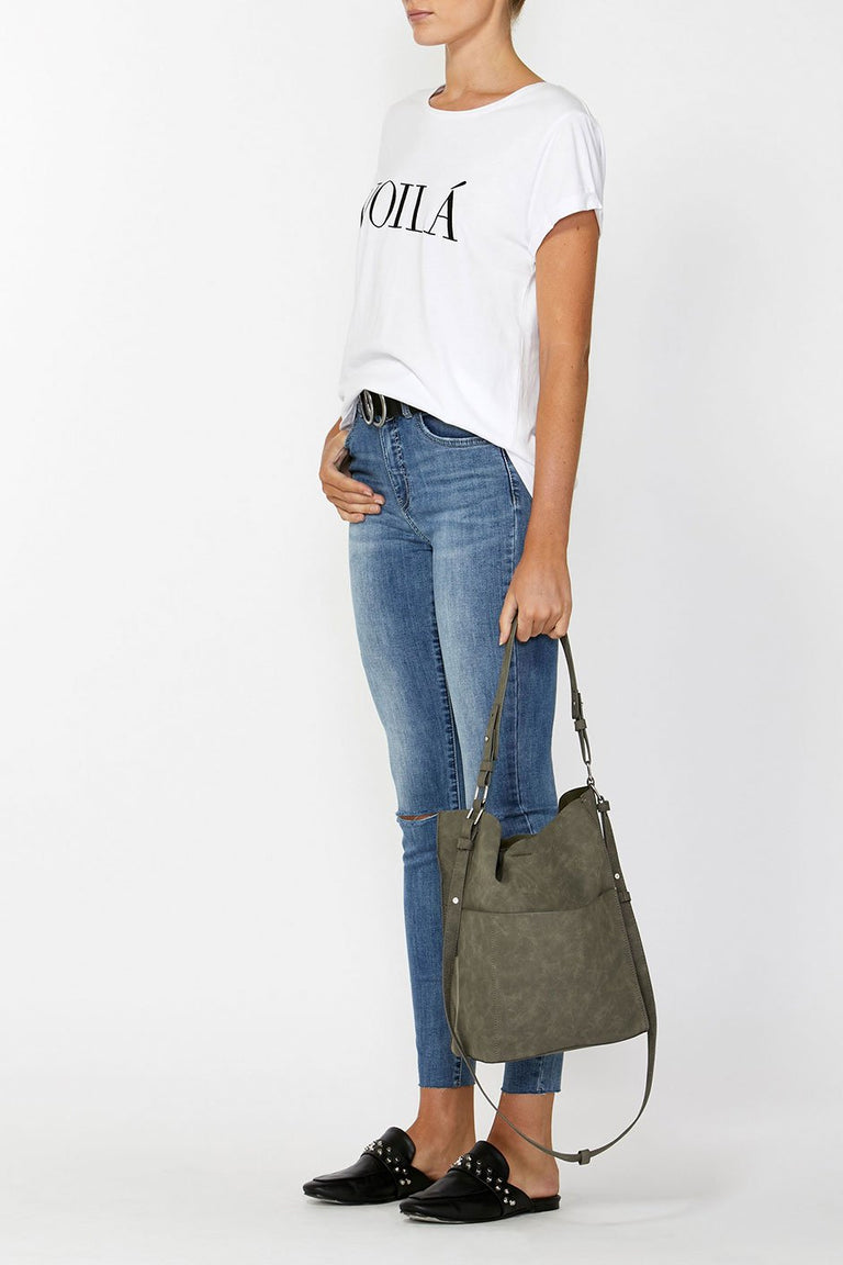 [TEST] Front Pocket Slouchy Tote Bag