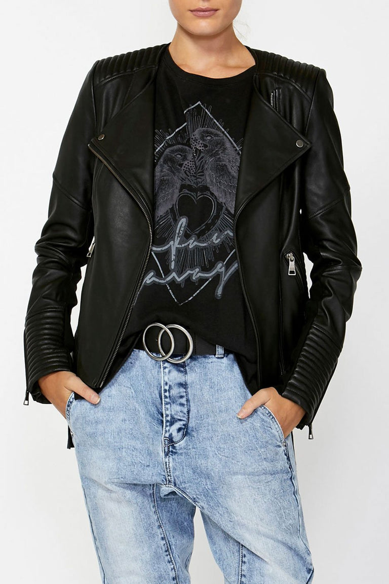 [TEST] Bianca Leather Biker Jacket