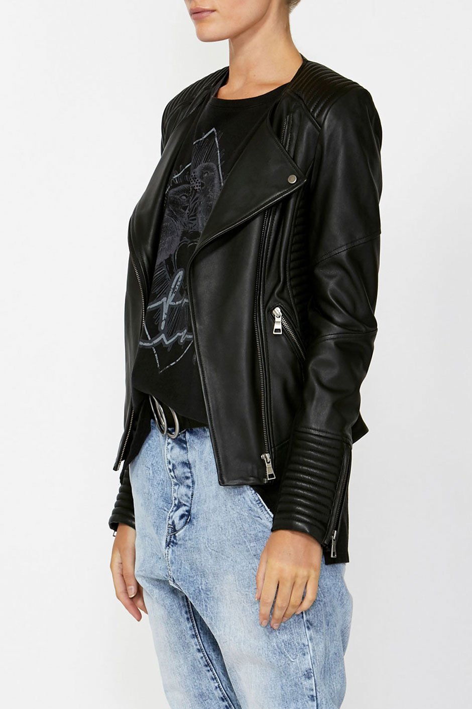 [TEST] Bianca Leather Biker Jacket