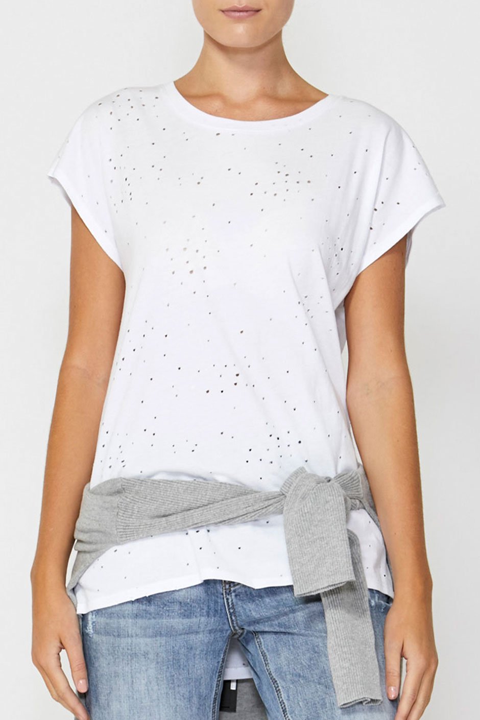 [TEST] Brooke Distressed Hole Tee