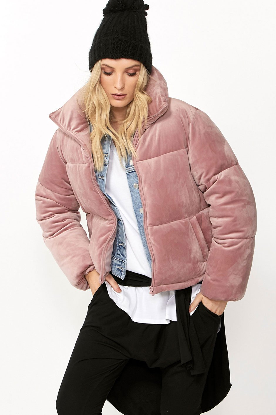 [TEST] Luxe Velour Puffer Jacket