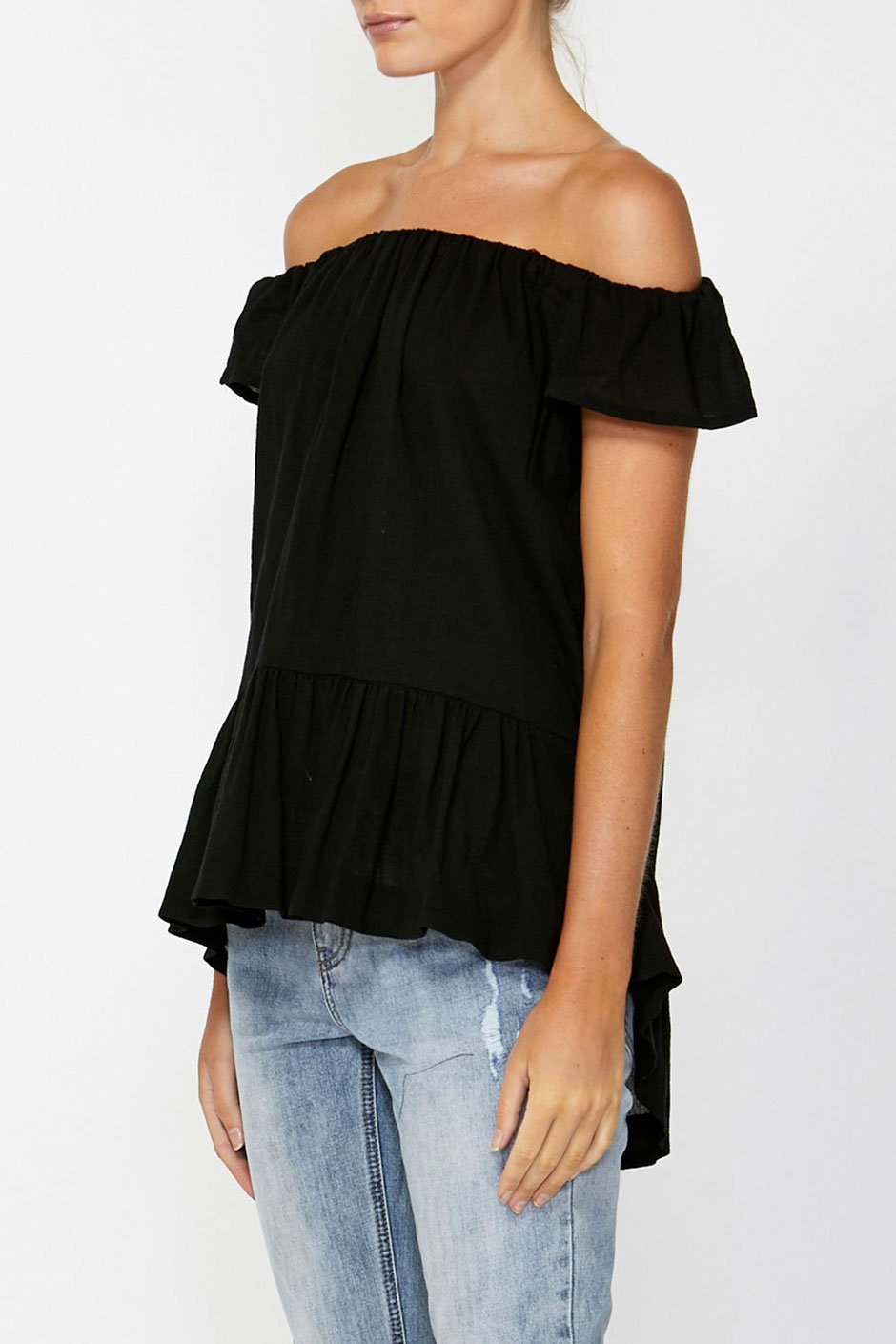 [TEST] Maisy Hi Low Off Shoulder Top