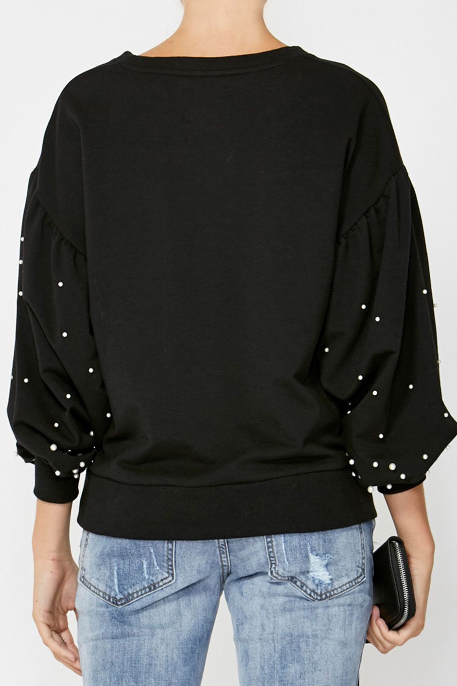 [TEST] Lisa Pearl Detail Sweat
