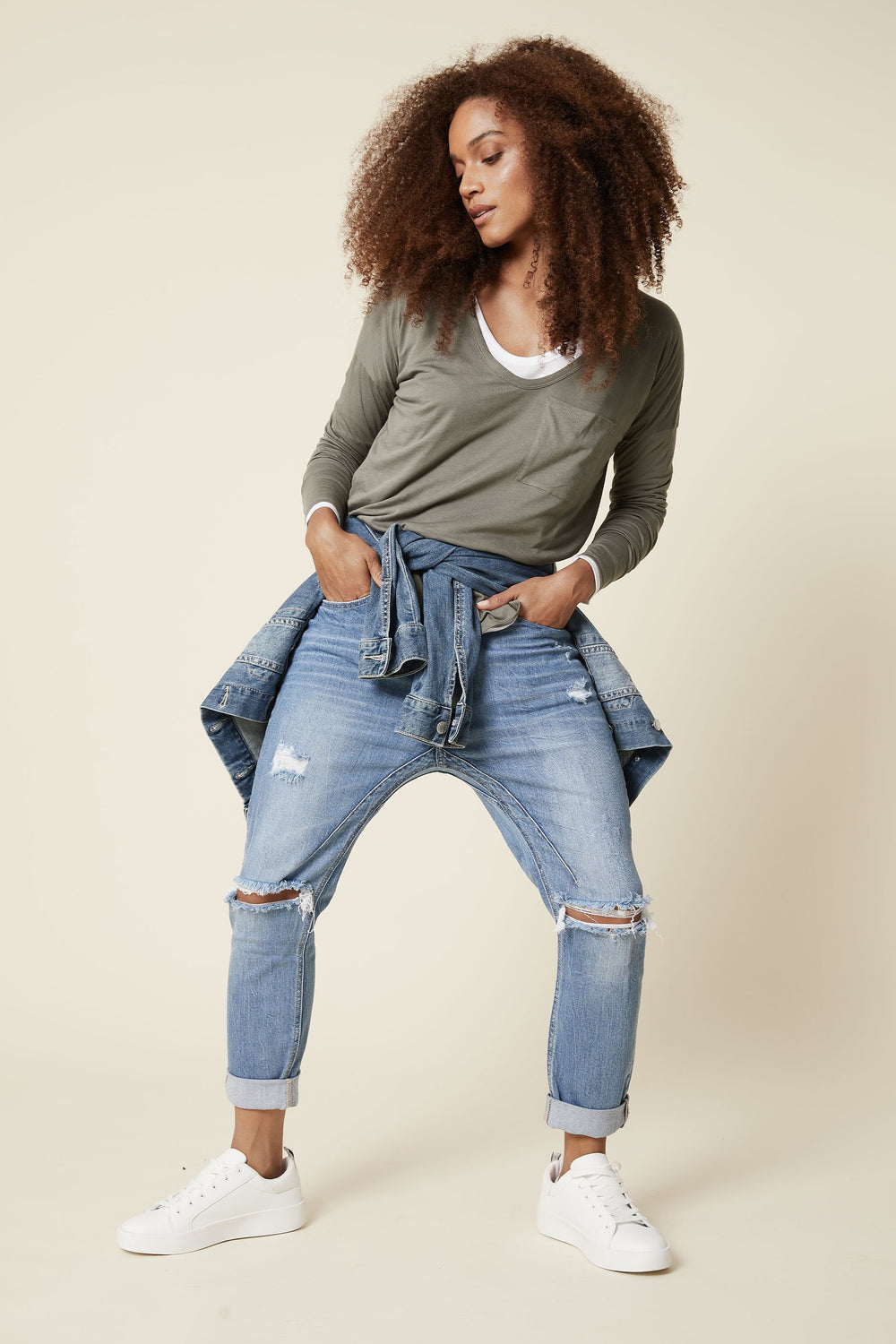 [TEST] Luxe Long Sleeve Boyfriend Tee