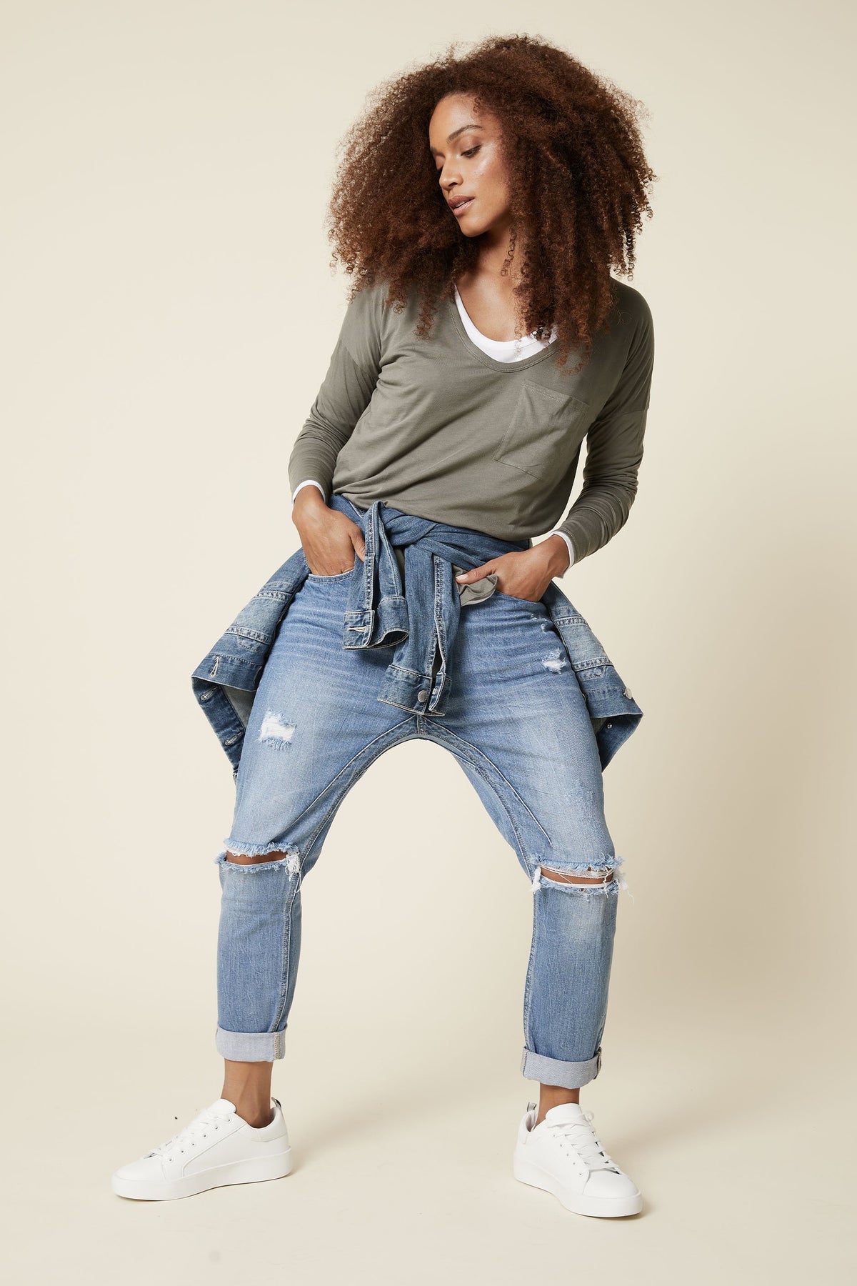 [TEST] Luxe Long Sleeve Boyfriend Tee