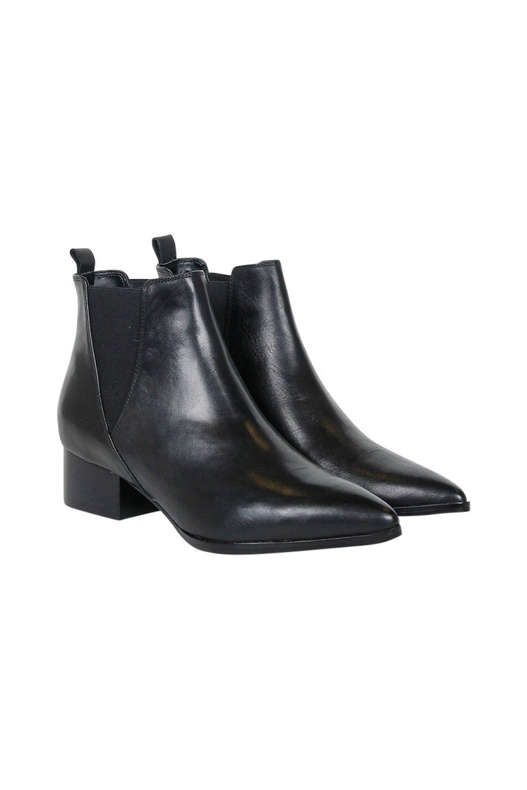 [TEST] Leather Mid Heel Boot
