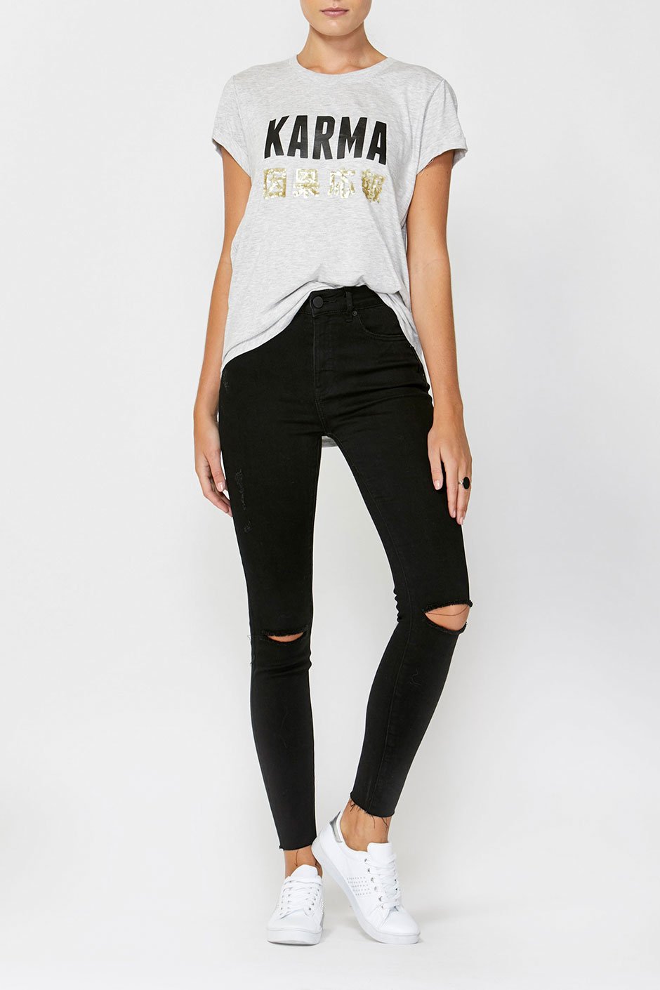 [TEST] Karma Sequin Text Tee