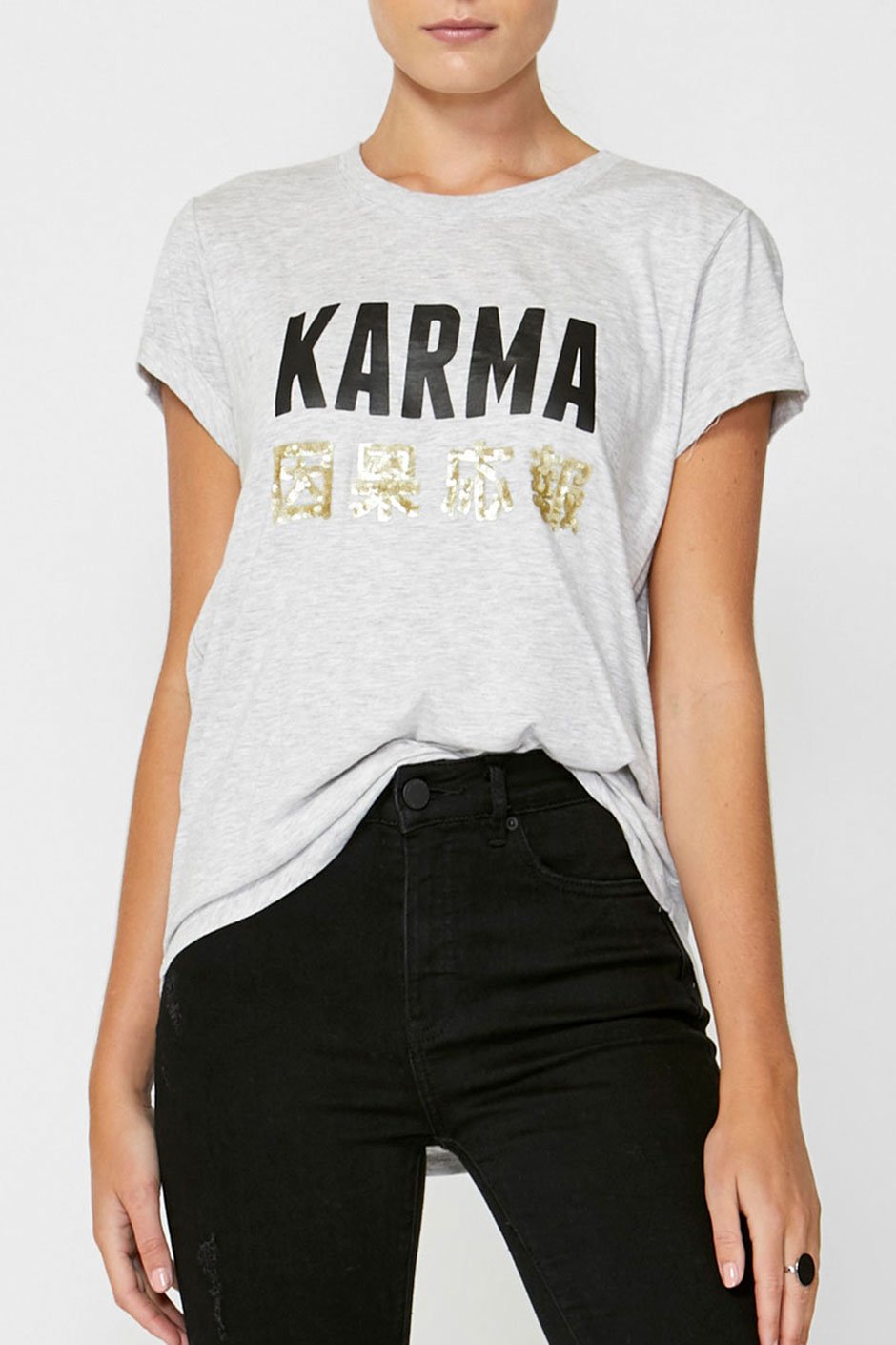 [TEST] Karma Sequin Text Tee