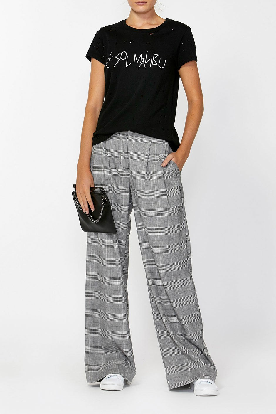 [TEST] Faith Check Wide Leg Pant