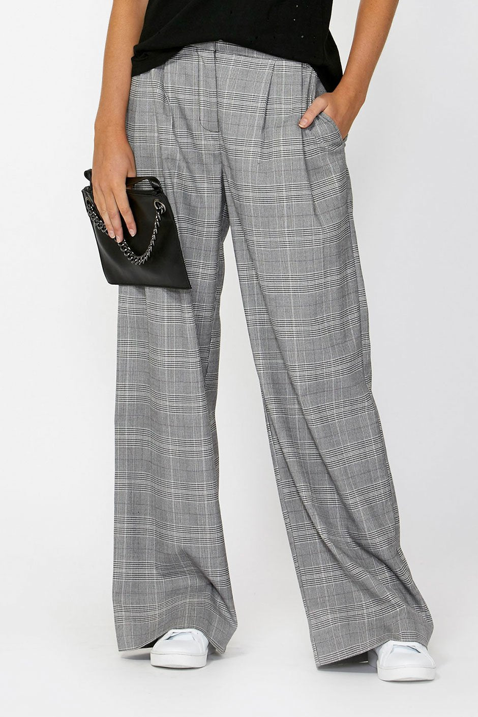 [TEST] Faith Check Wide Leg Pant