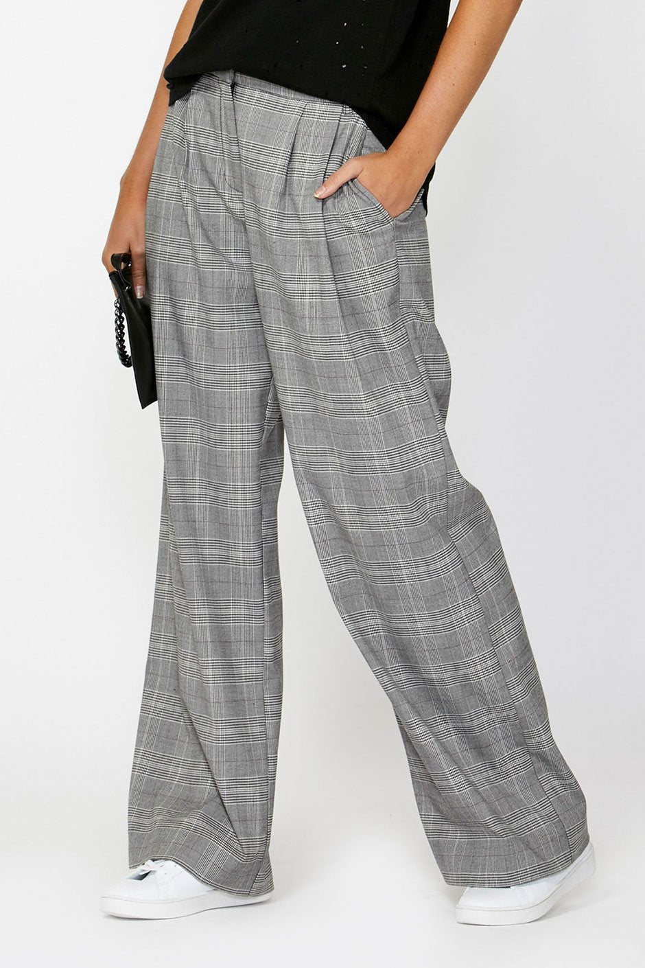 [TEST] Faith Check Wide Leg Pant