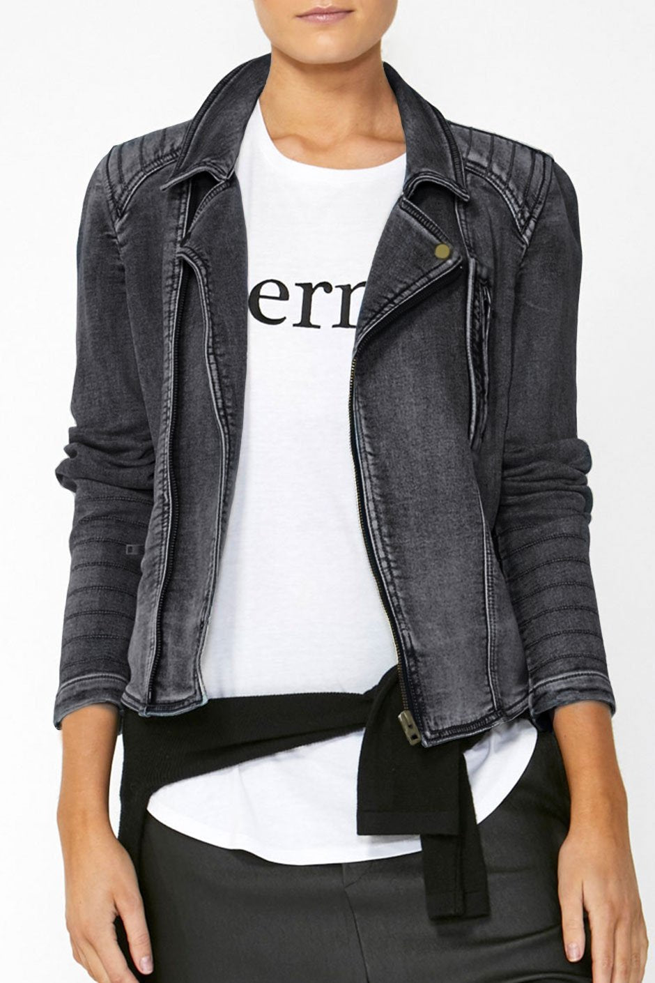 [TEST] Lina Biker Denim Jacket