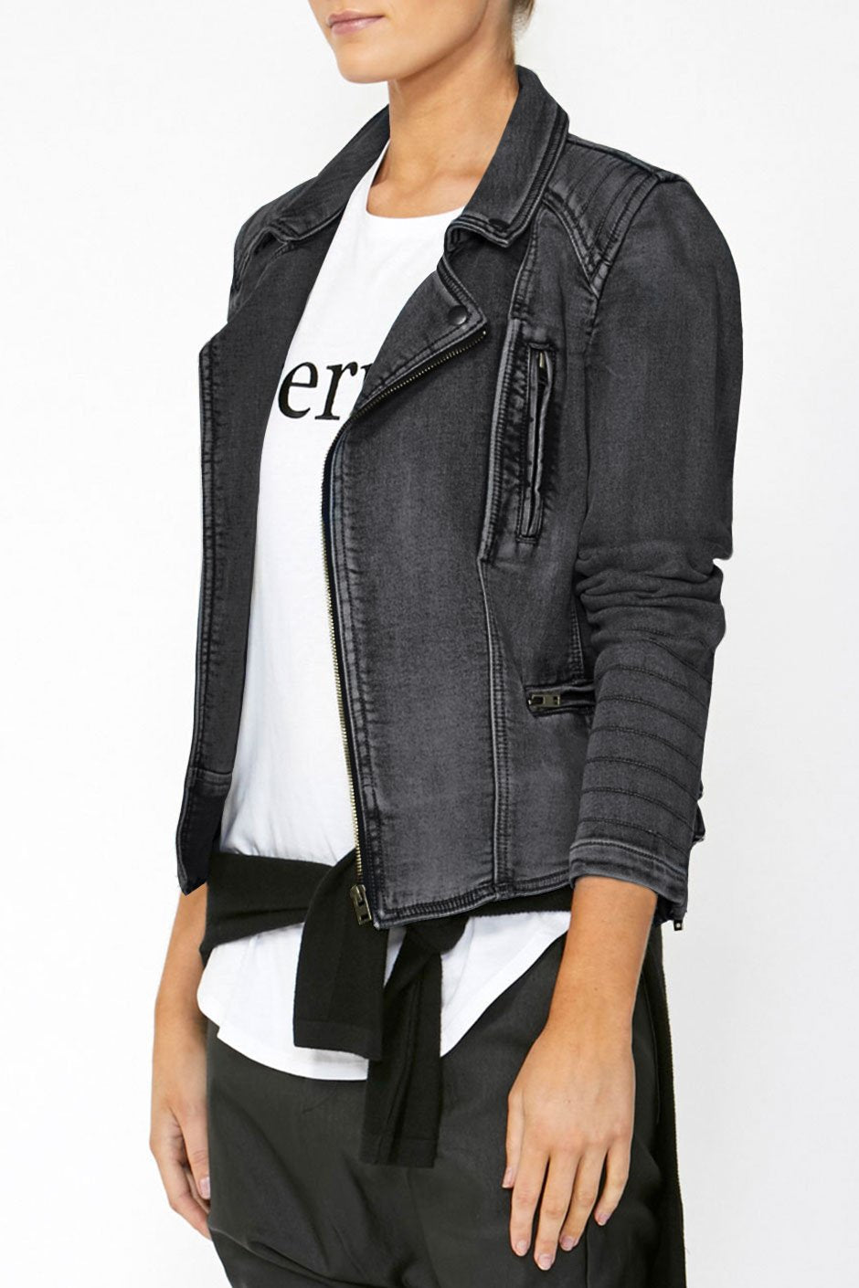[TEST] Lina Biker Denim Jacket