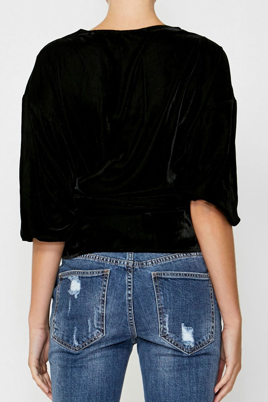 [TEST] Loretta Velvet Wrap Top