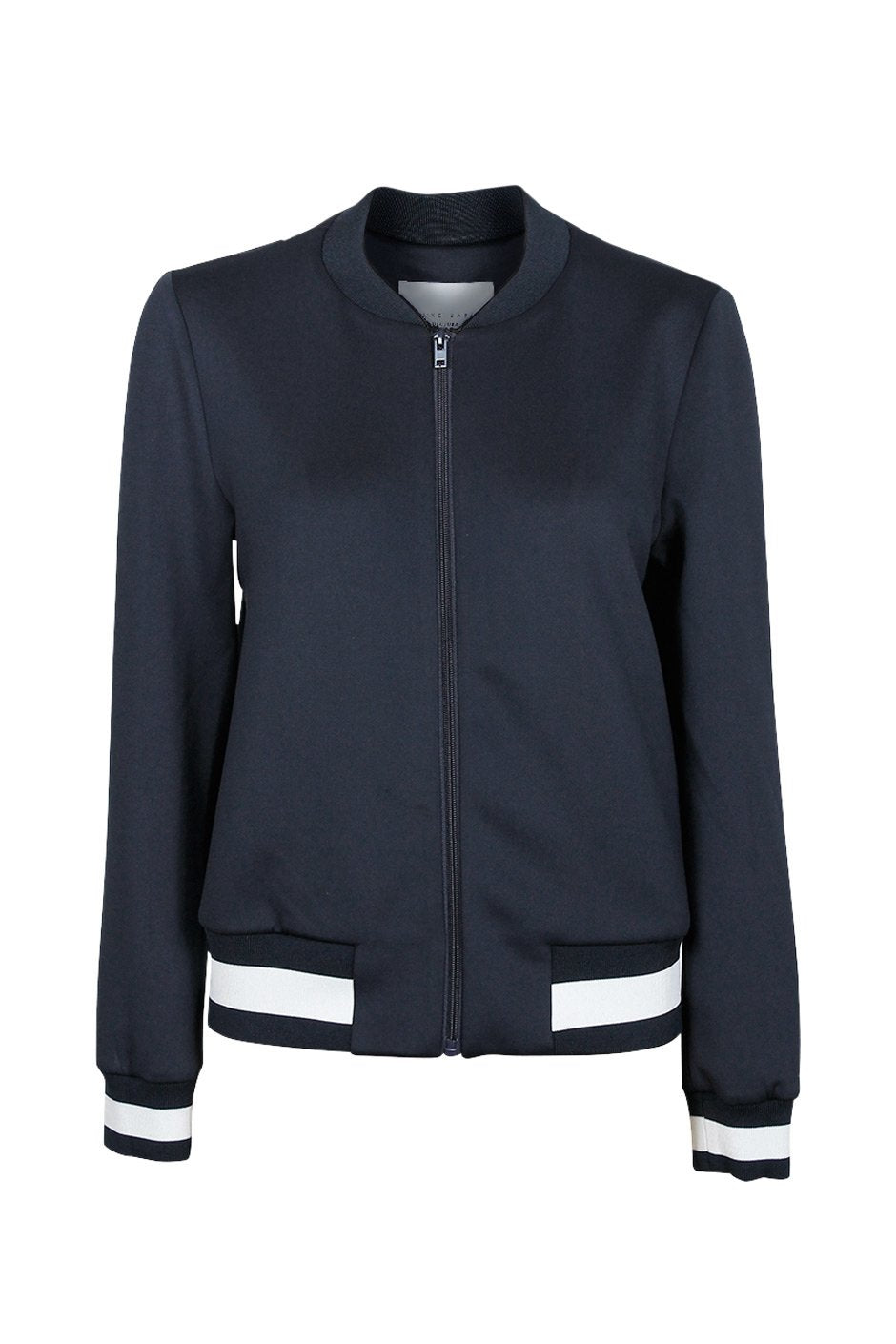[TEST] Luxe Stripe Rib Bomber Jacket