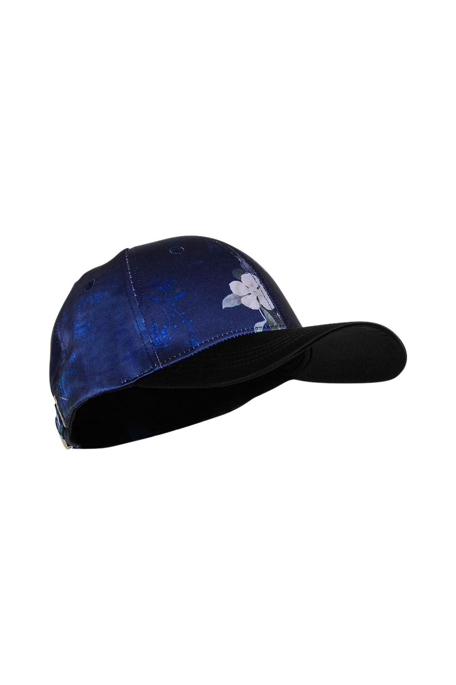 [TEST] Navy Base Floral Satin Cap