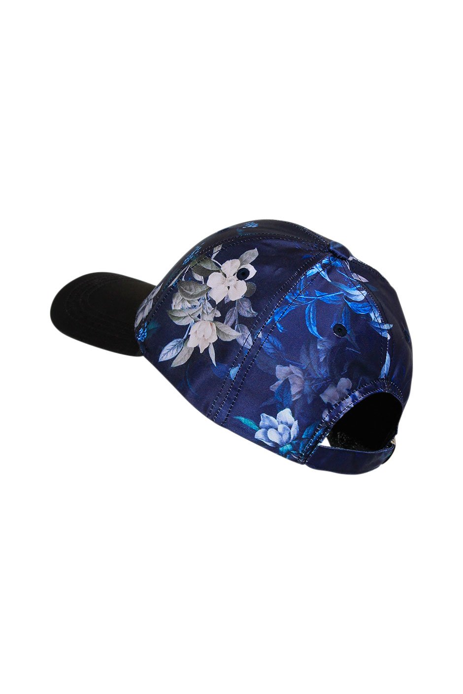 [TEST] Navy Base Floral Satin Cap