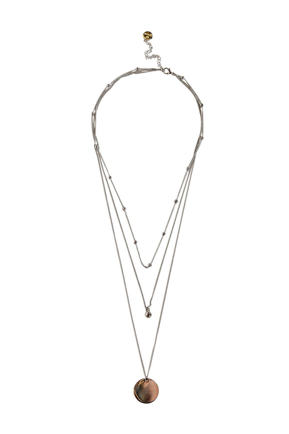 [TEST] Disk Ball Layered Necklace