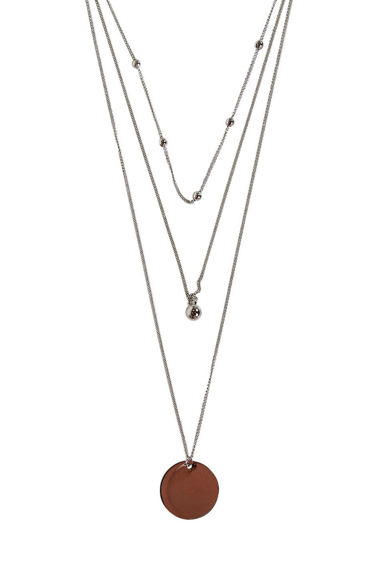 [TEST] Disk Ball Layered Necklace