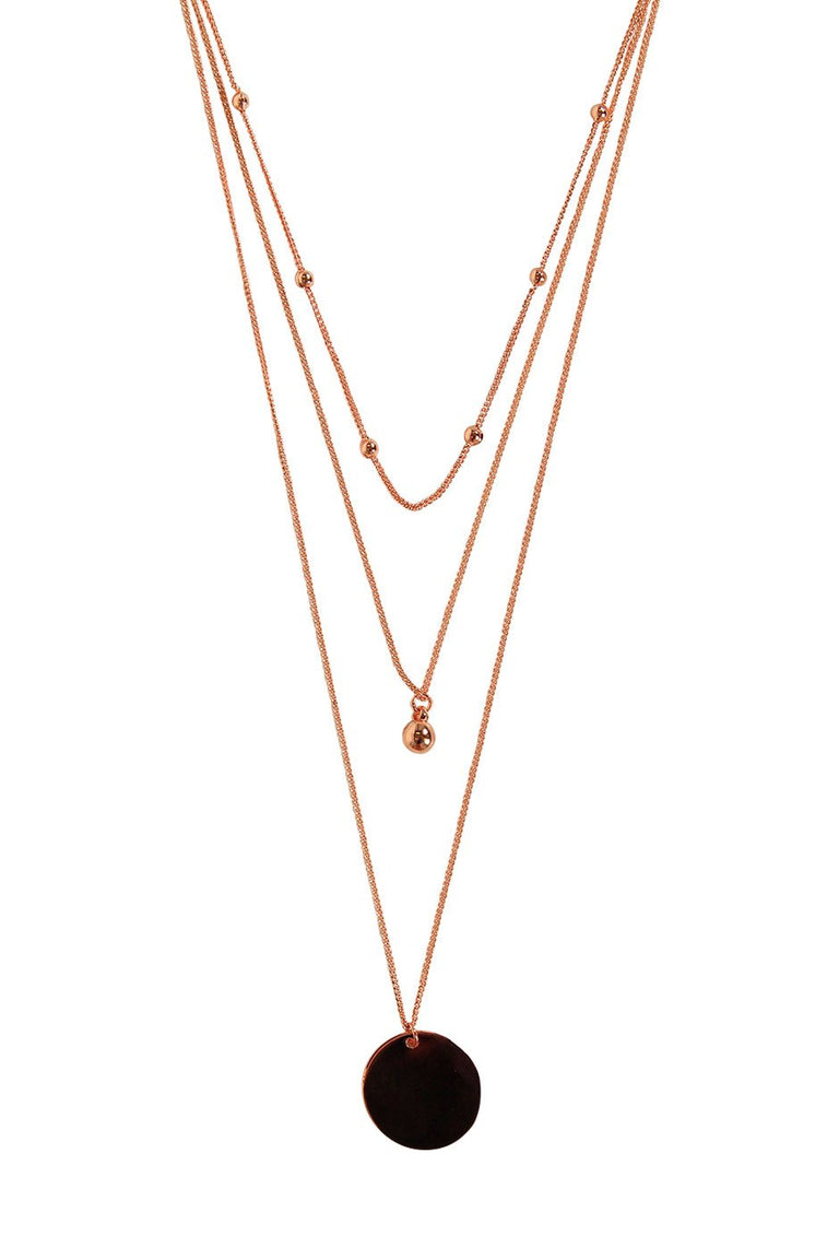 [TEST] Disk Ball Layered Necklace