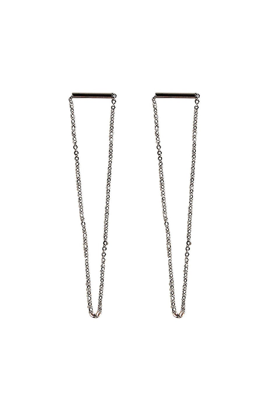 [TEST] Bar Long Chain Loop Earring