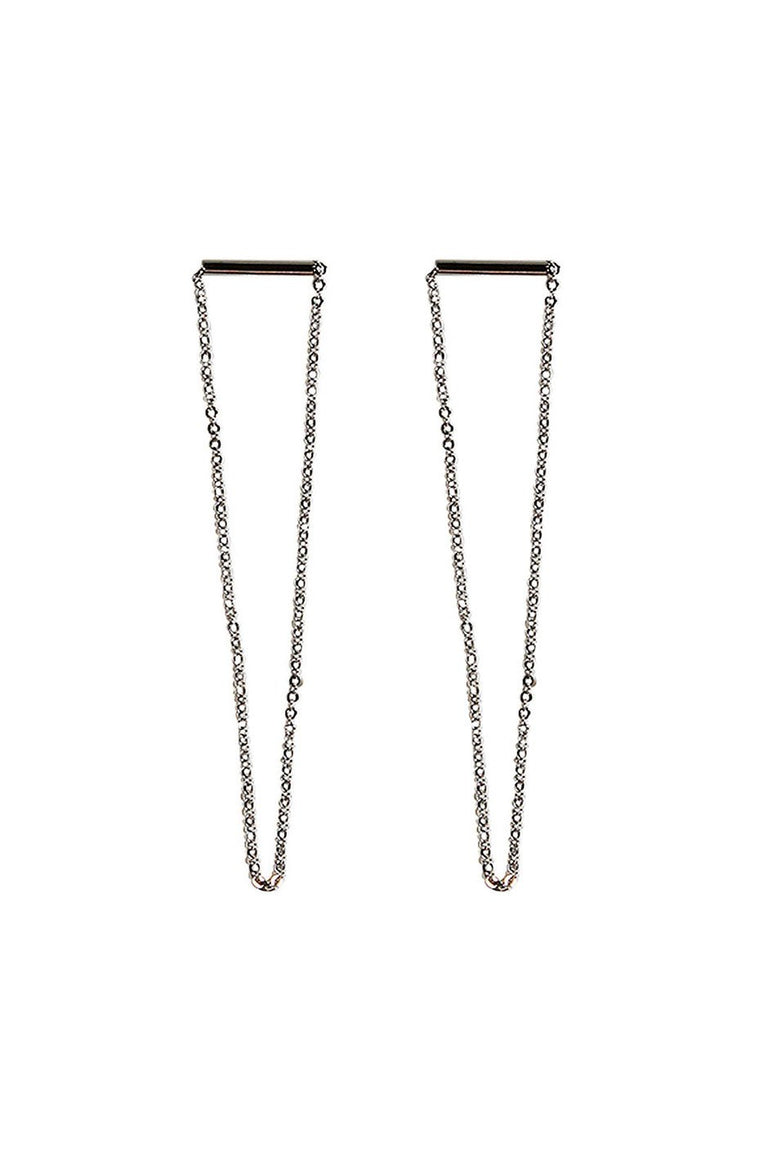 [TEST] Bar Long Chain Loop Earring