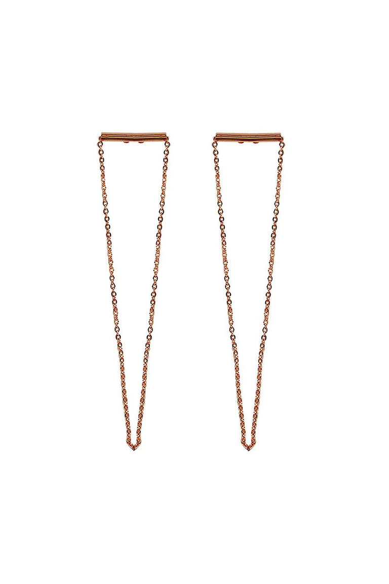 [TEST] Bar Long Chain Loop Earring