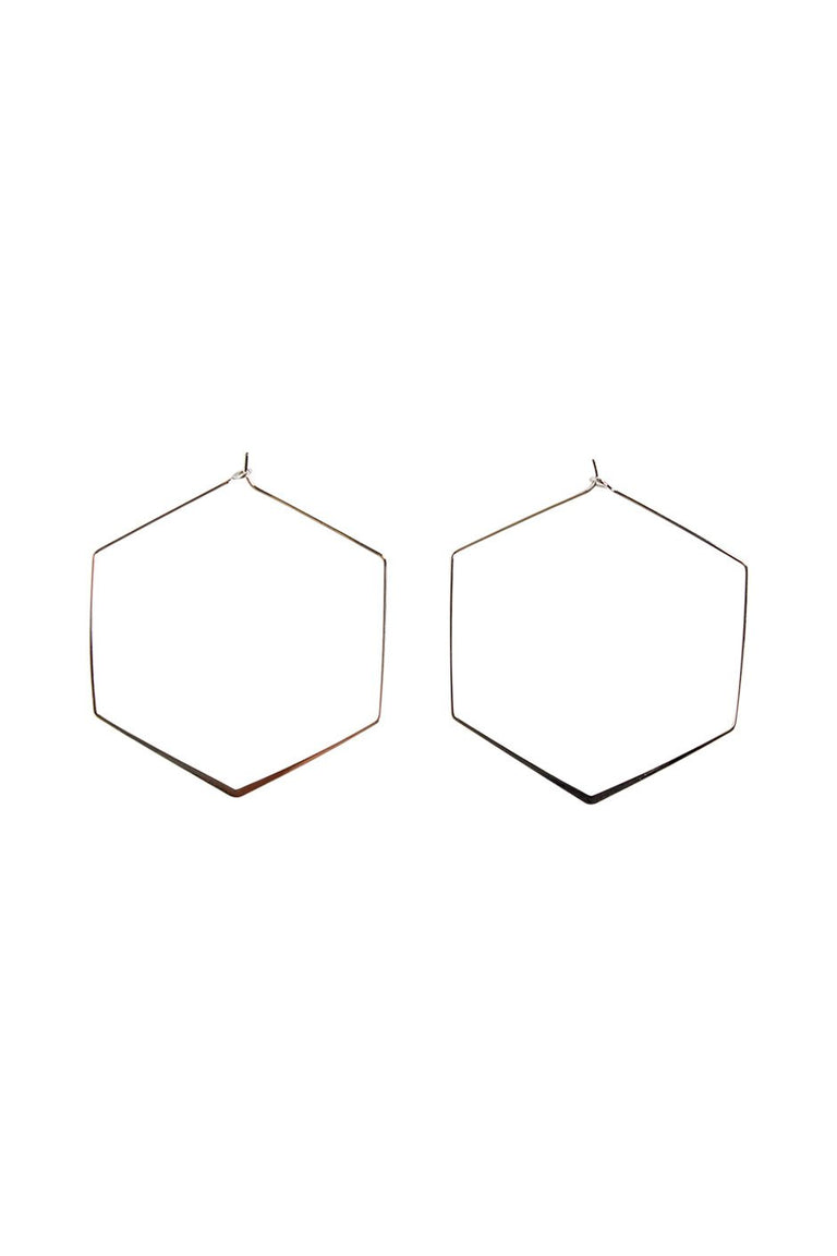 [TEST] Hexagon Hoop Earring