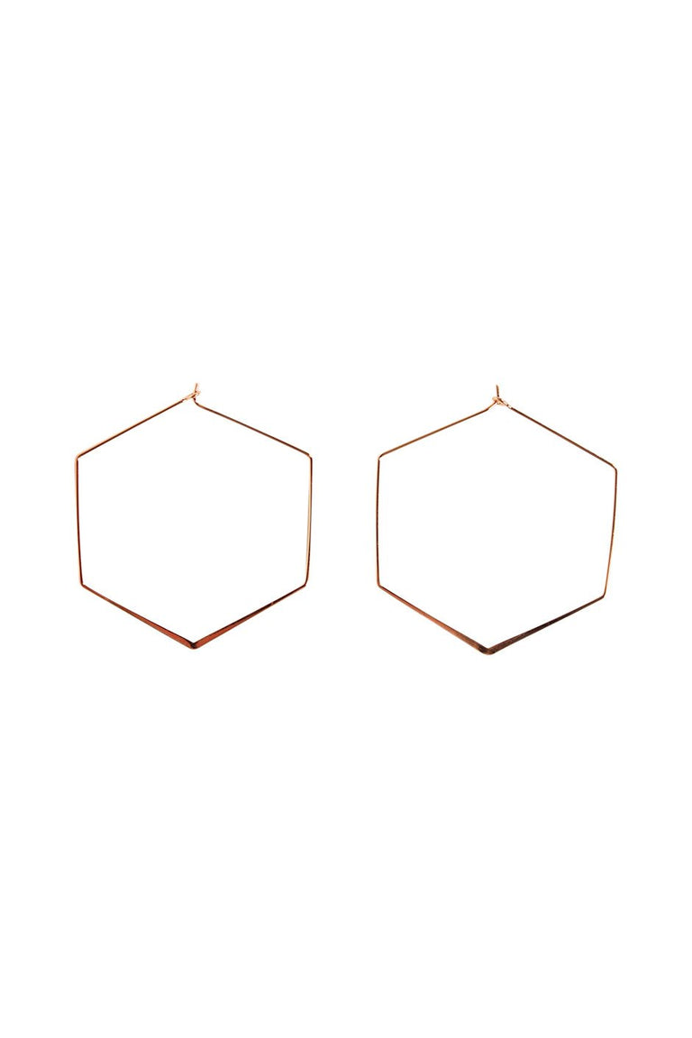 [TEST] Hexagon Hoop Earring