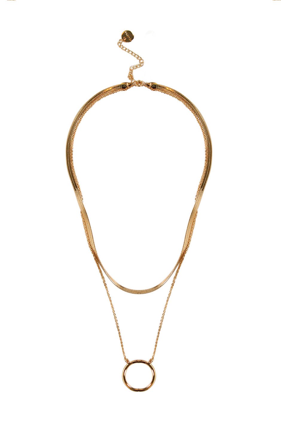 [TEST] Circle Double Chain Necklace