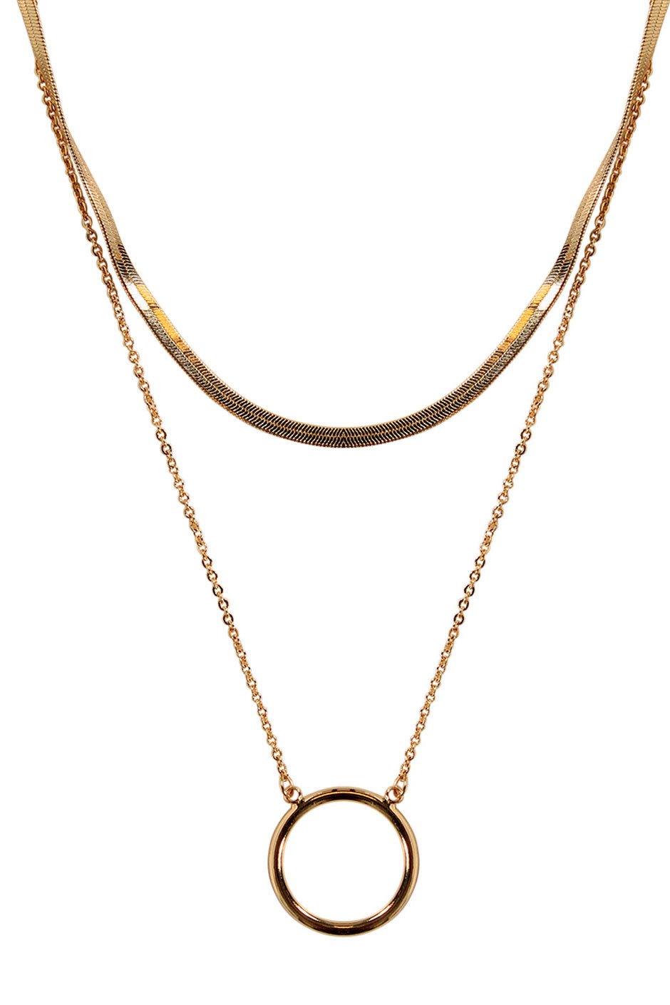 [TEST] Circle Double Chain Necklace