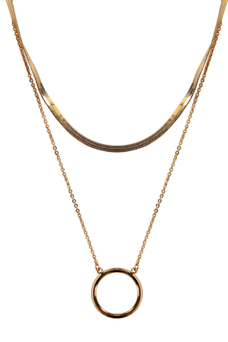 [TEST] Circle Double Chain Necklace