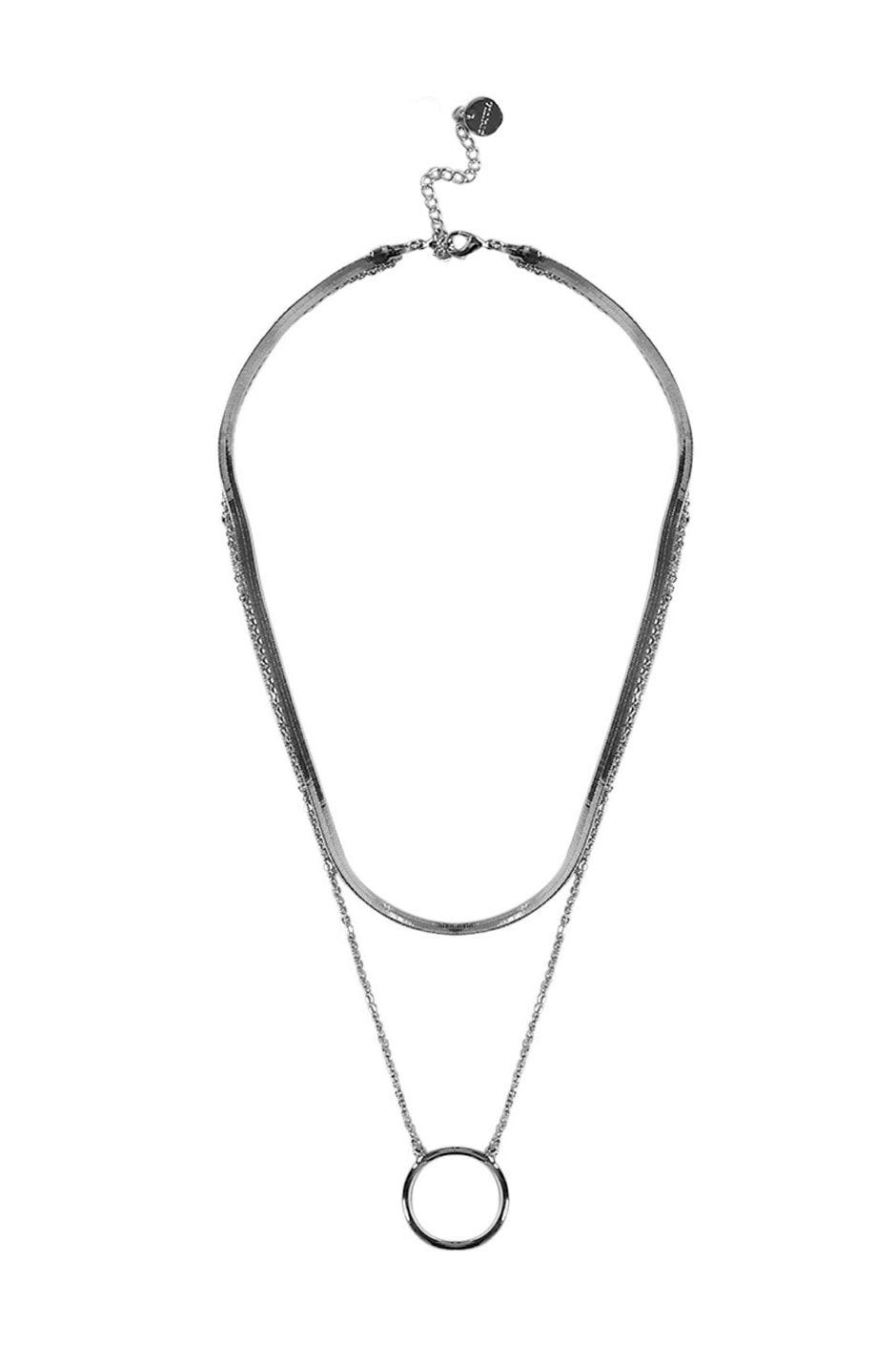 [TEST] Circle Double Chain Necklace