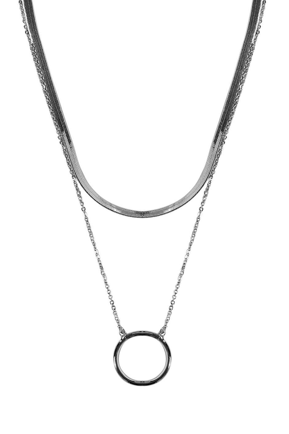 [TEST] Circle Double Chain Necklace