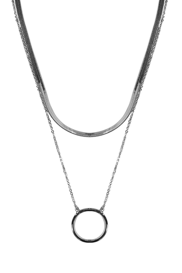 [TEST] Circle Double Chain Necklace